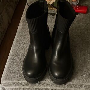 Sleek Black Leather Boots